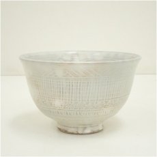 画像2: 京焼　清和窯造　白三島茶碗（共箱） (2)