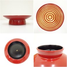 画像6: 平安　象彦　朱漆塗菓子器（箱付） (6)