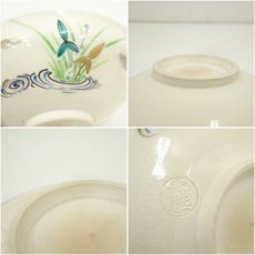 画像7: 京焼　川添寿楽造　色絵夏草茶碗（箱付） (7)