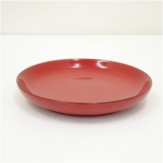 画像3: うるし芸　米永造　朱漆塗喜皿　銘々皿5客（共箱） (3)