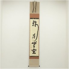 画像1: 売茶宗家本流　渡辺琢山筆　「福寿無量」一行書　肉筆紙本掛軸（共箱） (1)