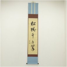 画像1: 長禅寺　平野黙厓筆　「松樹千年翠」一行書　肉筆紙本掛軸（共箱） (1)