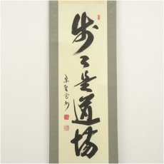 画像2: 大徳寺　長谷川寛州筆　「直心是道場」一行書　肉筆紙本掛軸（保護箱） (2)