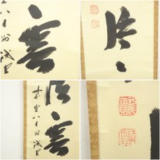 画像6: 前大徳　藤井誡堂筆　「一渓雲片々」一行書　肉筆紙本掛軸（共箱） (6)