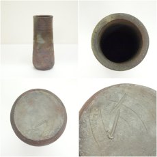 画像6: 備前焼　伊勢崎満造　花生（共箱） (6)