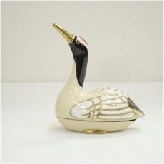 画像3: 京焼　京峰造　色絵鶴香合（共箱） (3)