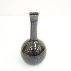 画像2: 水穂窯　大森隆（天水）造　油滴天目花生（共箱） (2)