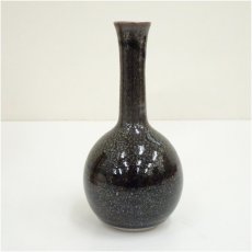 画像4: 水穂窯　大森隆（天水）造　油滴天目花生（共箱） (4)