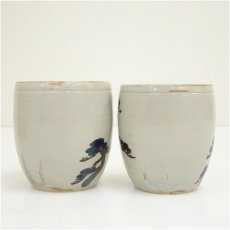 画像4: 京焼　澤村陶哉造　松之画夫婦湯呑（共箱） (4)