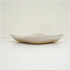 画像3: 萩焼　椿秀窯　小野光臣造　白釉梅花皮鉢（共箱） (3)