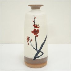 画像3: 京焼　森野嘉光造　堂本印象下絵　紅梅花瓶（共箱） (3)