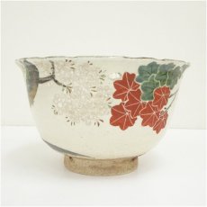 画像4: 伊東陶山造　色絵雲錦菓子器（共箱） (4)