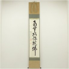 画像1: 前大徳　雪尾要道筆　六字名号　肉筆紙本掛軸（共箱） (1)