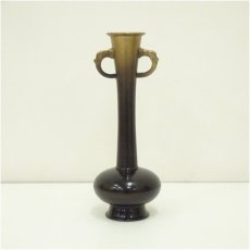 画像3: 昇雲造　鋳銅花生（共箱） (3)