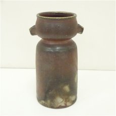 画像2: 備前焼　矢部篤造　耳付花入（共箱） (2)