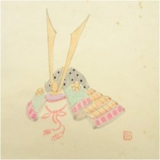 画像3: 前大徳　西垣大道筆　「吹毛剣」兜画賛　肉筆紙本掛軸（共箱） (3)