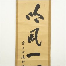 画像4: 大徳寺　藤井誡堂筆　「吟風一様松」一行書　肉筆紙本掛軸（保護箱） (4)