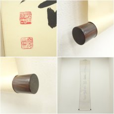 画像7: 大徳寺　長谷川寛州筆　「青松多寿色」一行書　肉筆紙本掛軸（共箱） (7)