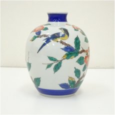 画像3: 九谷焼　三代　三ツ井為吉造　色絵花鳥小壷（共箱） (3)