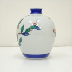 画像4: 九谷焼　三代　三ツ井為吉造　色絵花鳥小壷（共箱） (4)