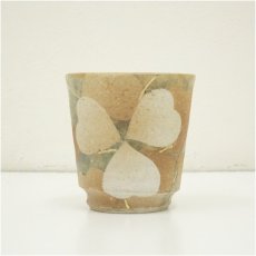 画像3: 益子焼　岡田謙三造　草文湯呑（共箱） (3)