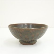 画像1: 作家物　緑釉掛流し茶碗（箱付） (1)