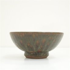 画像2: 作家物　緑釉掛流し茶碗（箱付） (2)