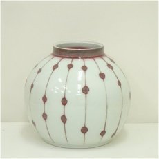 画像2: 作家物　釉裏紅壷（保護箱） (2)