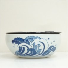 画像3: 洞華造　染付平水指（共箱） (3)