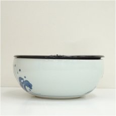 画像4: 洞華造　染付平水指（共箱） (4)