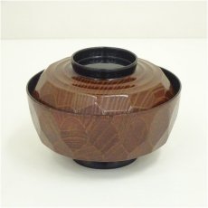 画像3: 輪島塗　絵変り蒔絵亀甲椀5客（共箱） (3)