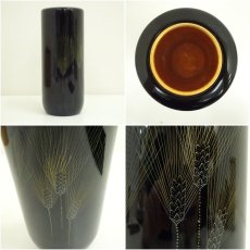 画像6: 久保香月造　輪島塗　沈金花生（共箱） (6)