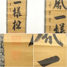 画像6: 大徳寺　藤田寛道筆　「吟風一様松」一行書　肉筆紙本掛軸（共箱） (6)