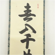 画像4: 大徳寺　吉口桂堂筆　「春入千林處々鶯」一行書　肉筆紙本掛軸（共箱） (4)