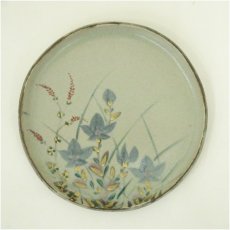 画像2: 幸兵衛窯造　秋草文飾皿（共箱） (2)