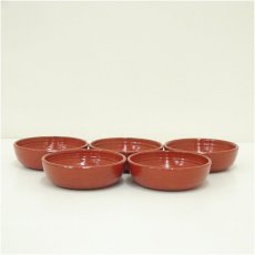 画像2: 象彦造　根来塗木皿5客（箱付） (2)