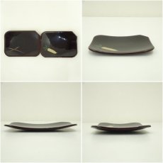 画像6: 象彦造　漆塗銘々盆5客（箱付） (6)