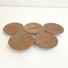 画像4: 備前焼　見附文雄造　銘々皿5客（共箱） (4)