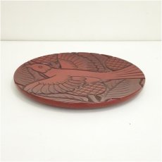 画像2: 鎌倉彫鳥文皿（箱付） (2)