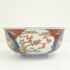 画像2: 明治期　伊万里焼　錦手梅図鉢 (2)