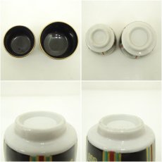 画像6: 京焼　仁清意金銀菱重酒盃（共箱） (6)