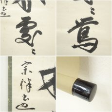 画像6: 表千家　永田宗伴（的々斎）筆　「春入千林處々鶯」一行書　肉筆紙本掛軸（保護箱） (6)