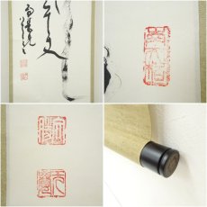 画像6: 妙心寺　春見文勝（無覚）筆　「瀧直下三千丈」一行書　肉筆紙本掛軸（共箱） (6)