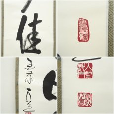 画像6: 国泰寺　澤大道筆　「山葉日夕佳」一行書　肉筆紙本掛軸（共箱） (6)