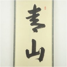 画像3: 大徳寺　長谷川寛州筆　「青山緑水」一行書　肉筆紙本掛軸（共箱） (3)
