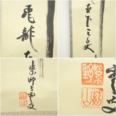 画像6: 大徳寺　三重野与雲（荊山）筆　「瀧直下三千丈」一行書　肉筆紙本掛軸（共箱） (6)