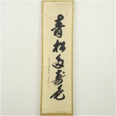 画像2: 前大徳　大橋香林筆　「青松多寿色」一行書　肉筆紙本掛軸（共箱） (2)