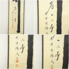 画像6: 大徳寺　小林太玄筆　「竹有上下節」一行書　肉筆紙本掛軸（共箱） (6)