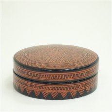 画像2: 坂本雪斎造　蒟醤香合（共箱） (2)