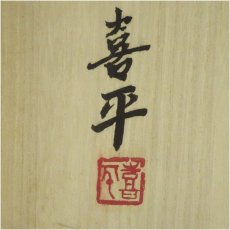 画像5: 喜中窯　河村喜平造　火変り六角鉢（共箱） (5)